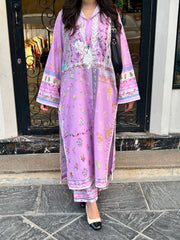Silk Affair by Madiha Gohar Stitched Summer Suit-Lilac Grace