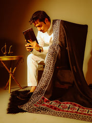 Tng By Md-Ajrak Mosaic Odhni | Black | Men