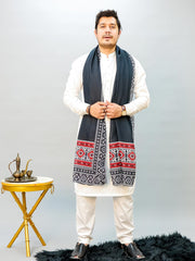Tng By Md-Ajrak Mosaic Odhni | Black | Men