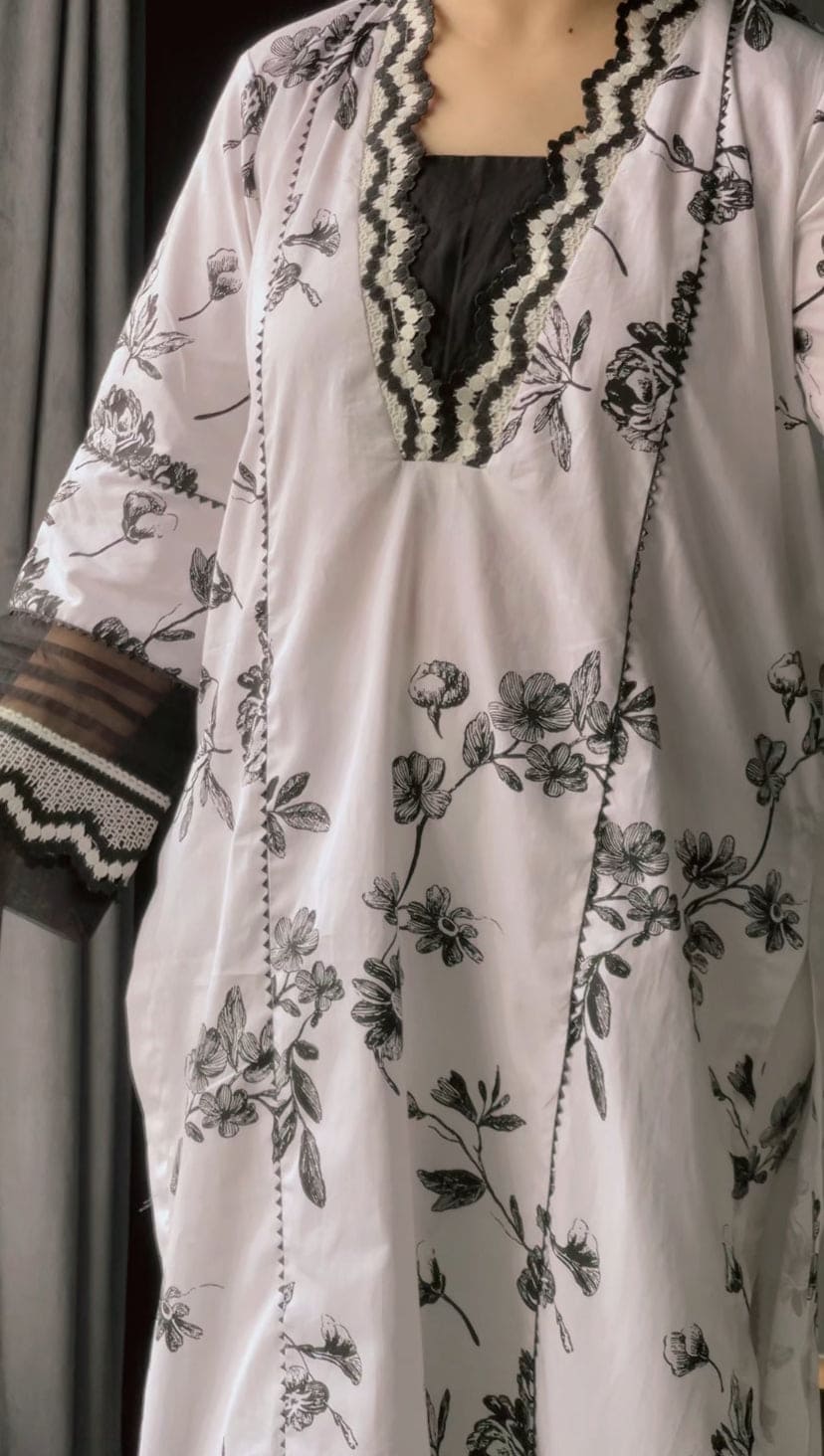 Urban Cut 2 Piece Cotton Embroidred Suit