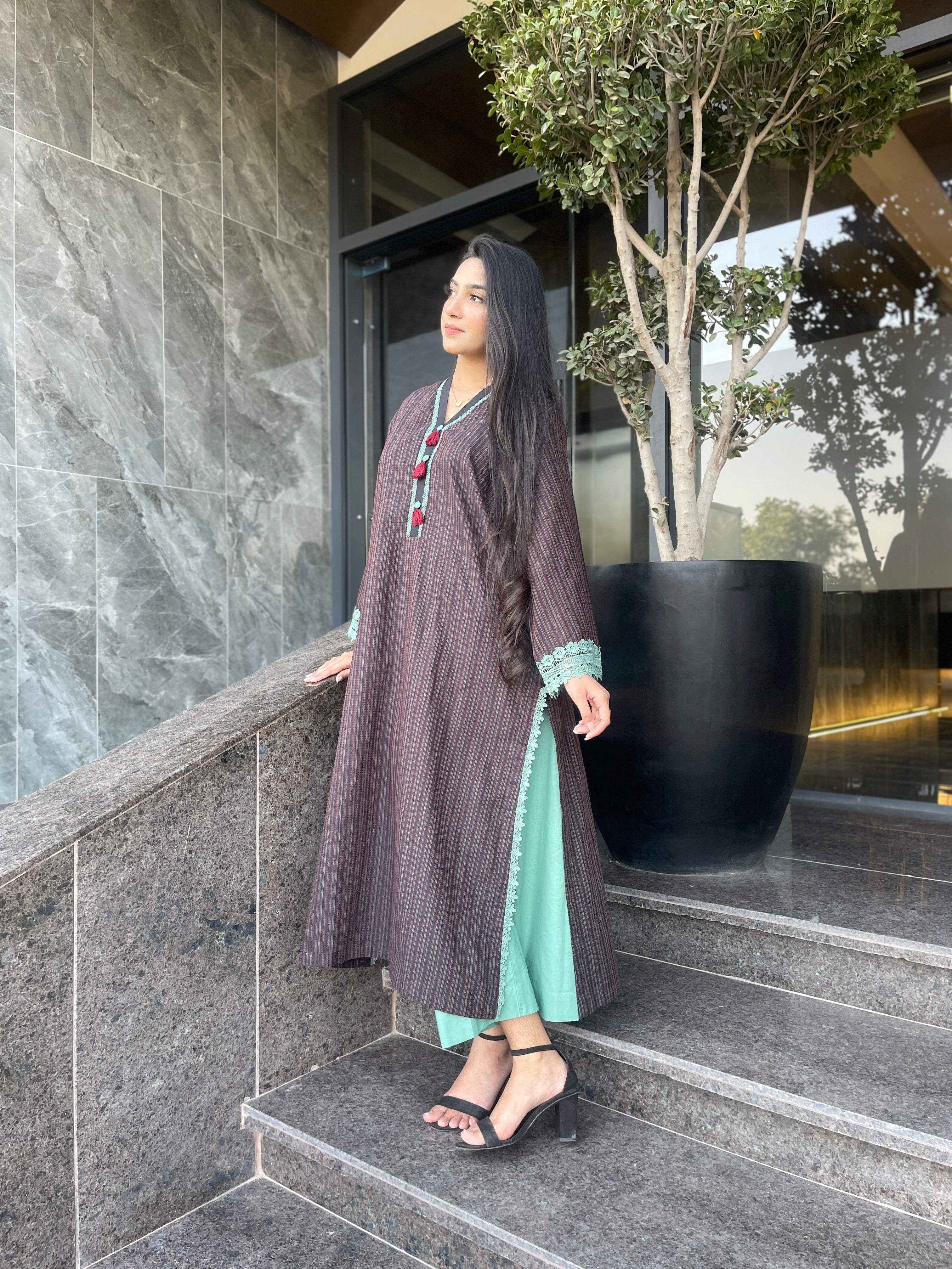 Urban Cut 2 Piece Cotton Yarn Dyed Suit