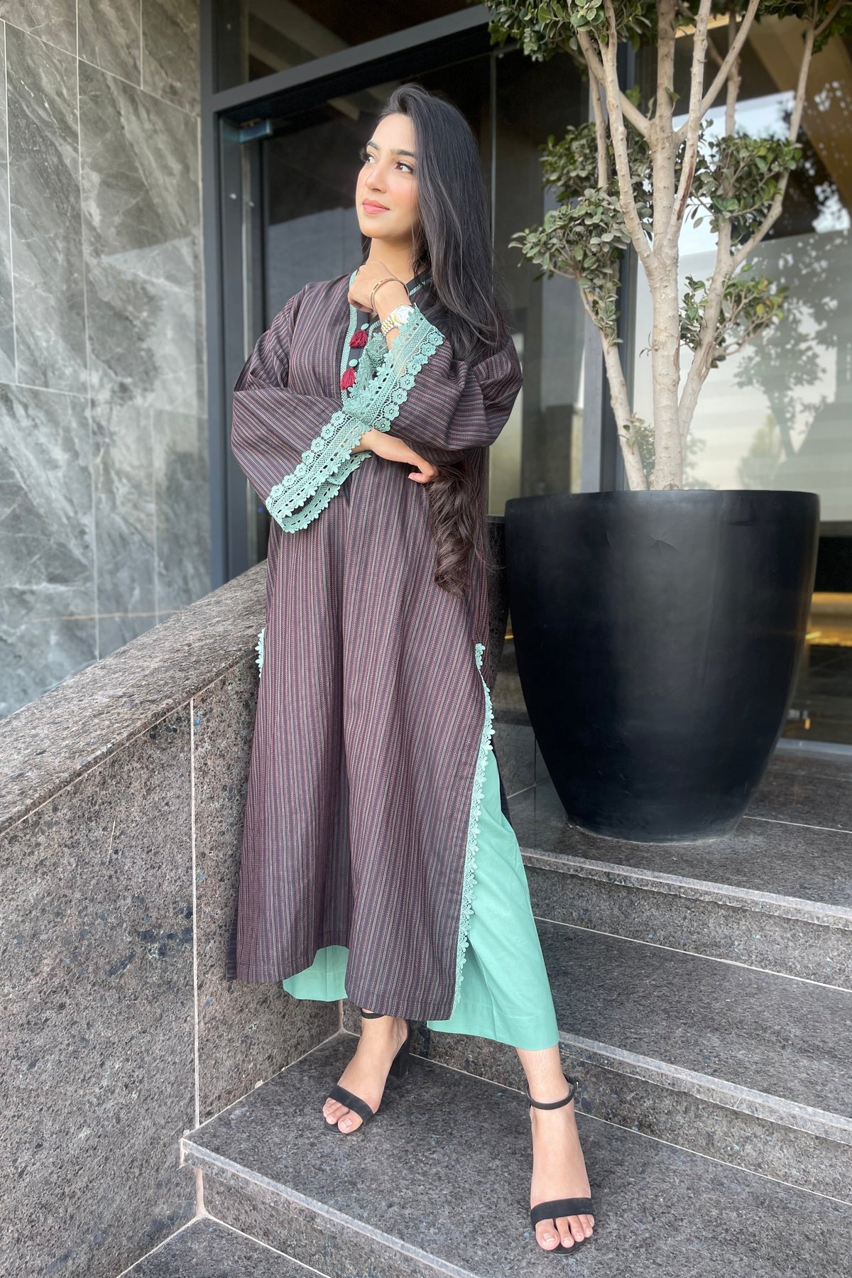 Urban Cut 2 Piece Cotton Yarn Dyed Suit