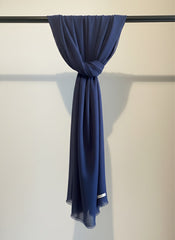 Zauk Scarf Collection'2025-Navy Blue Scarf
