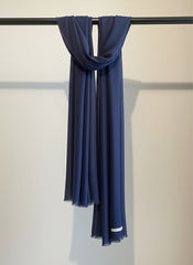 Zauk Scarf Collection'2025-Navy Blue Scarf