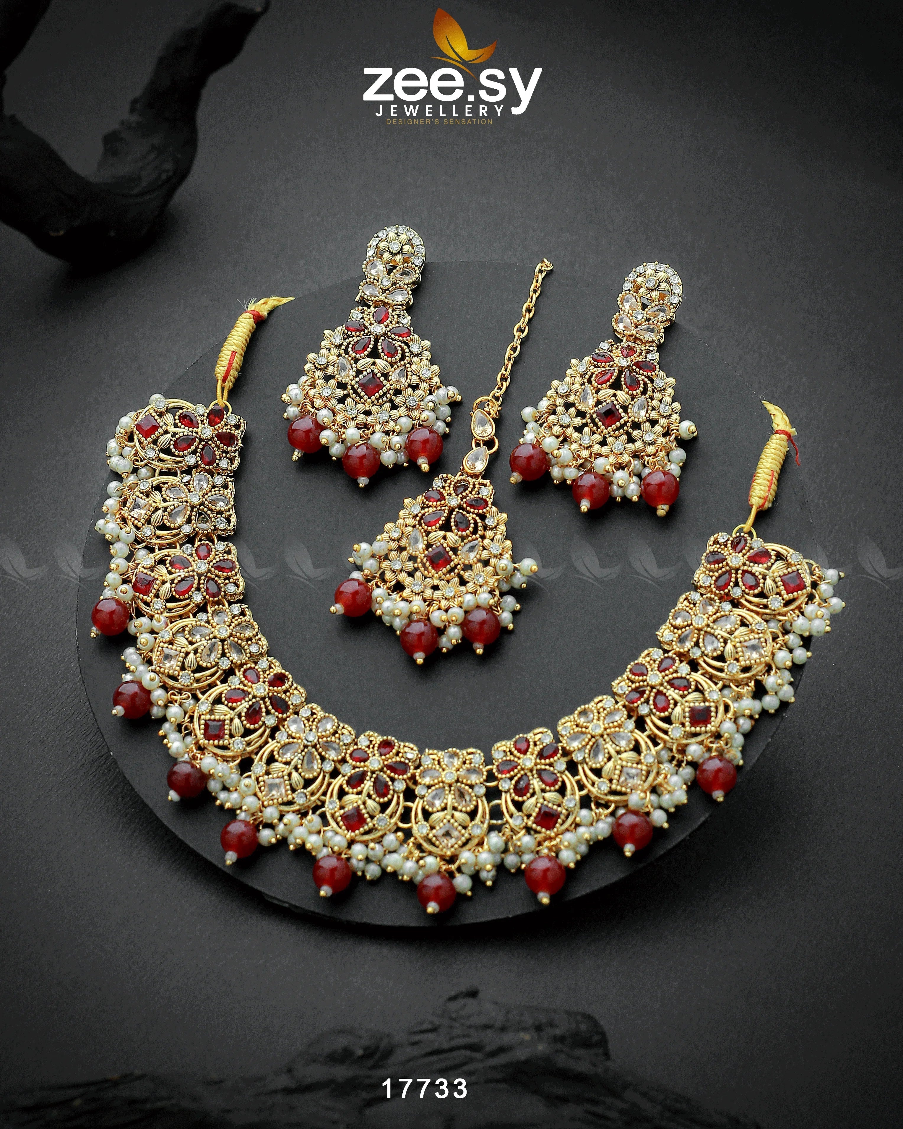 Amaryllis Necklace Red - Zeesy Jewellery