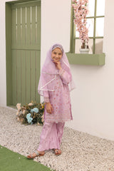 Saheli By Suntex Stitched 3 Piece Eid Kids Formals Suit-2632-Lilac