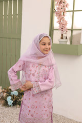 Saheli By Suntex Stitched 3 Piece Eid Kids Formals Suit-2632-Lilac