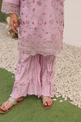 Saheli By Suntex Stitched 3 Piece Eid Kids Formals Suit-2632-Lilac