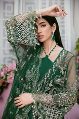 La More Unstitched 3 Piece Wedding Collection-Exotic Emerald