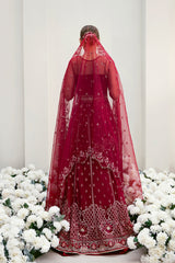 La More Unstitched 3 Piece Wedding Collection-Radiant ruby