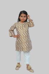 Urban Cut 2 Piece Set Yarn Dyed Jacquard Golden Motifs (Shirt Trouser) Cotton Poly