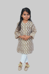 Urban Cut 2 Piece Set Yarn Dyed Jacquard Golden Motifs (Shirt Trouser) Cotton Poly