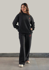 Asim Jofa  Western Essentials Ajweb-01 Unisex Black Sweatpants 1 Pc