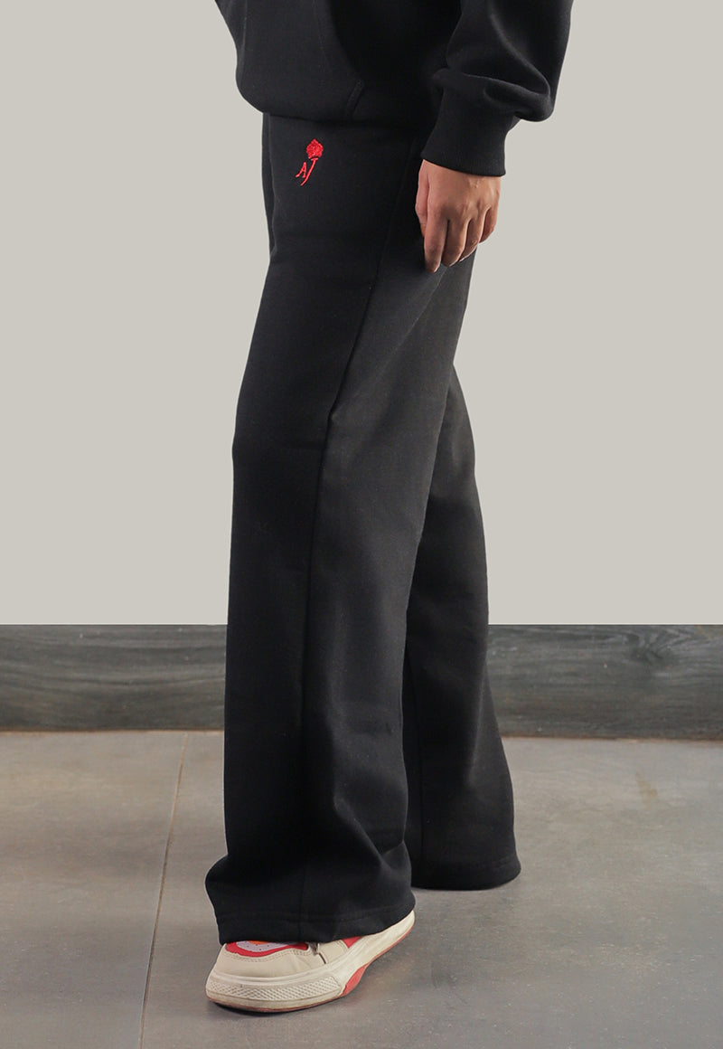 Asim Jofa  Western Essentials Ajweb-01 Unisex Black Sweatpants 1 Pc
