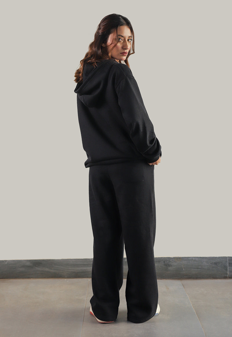 Asim Jofa  Western Essentials Ajwet-01 Unisex Black Hoodie 1 Pc