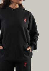 Asim Jofa  Western Essentials Ajwet-01 Unisex Black Hoodie 1 Pc