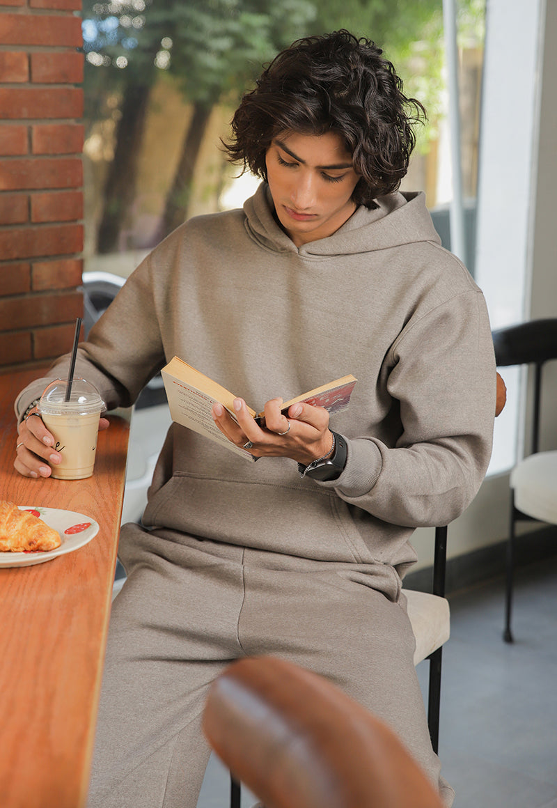 Asim Jofa  Western Essentials Ajwet-03 Unisex Grey Hoodie 1 Pc