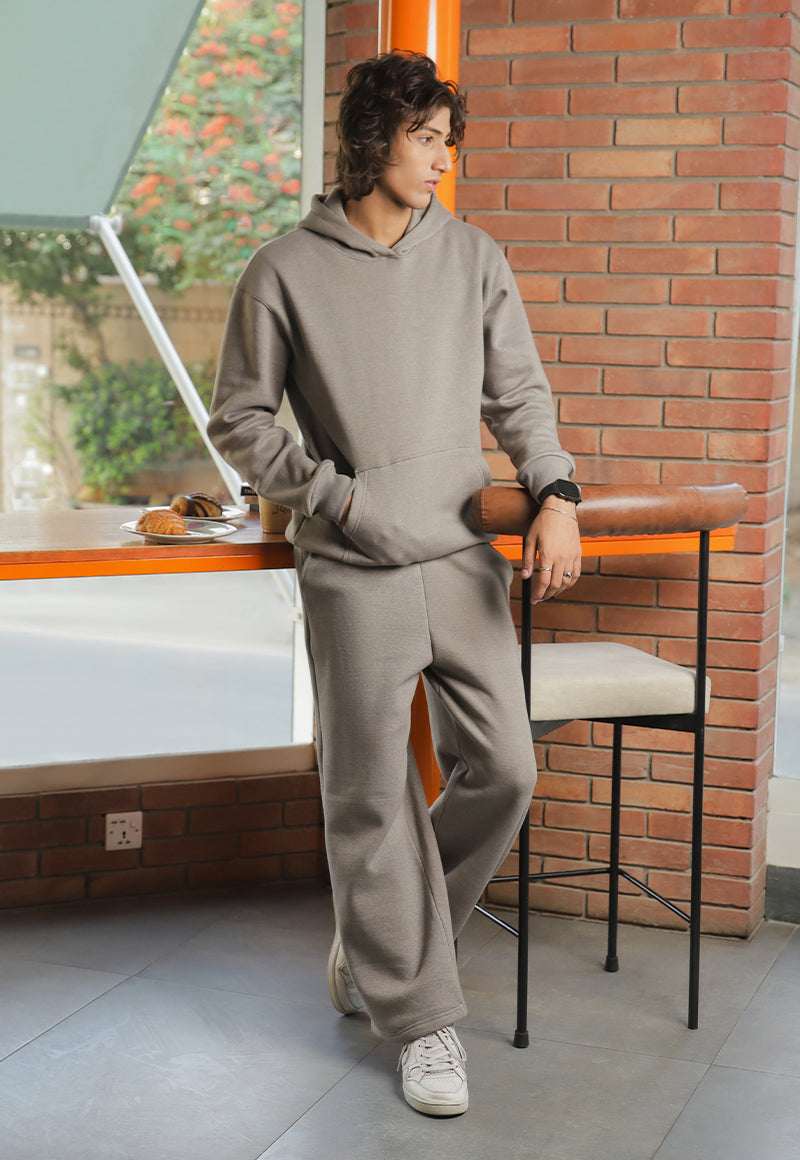 Asim Jofa  Western Essentials Ajwet-03 Unisex Grey Hoodie 1 Pc