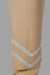 Urban Cut Linen Viscose Fabric  Stitched Trouser with Wave Laces