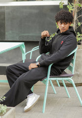Asim Jofa  Western Essentials Ajwet-01 Unisex Black Hoodie 1 Pc