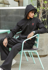 Asim Jofa  Western Essentials Ajwet-01 Unisex Black Hoodie 1 Pc