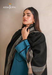 Asim Jofa Shawl Ajhs-05 Striped Border Stole 1 Pc