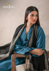 Asim Jofa Shawl Ajhs-05 Striped Border Stole 1 Pc