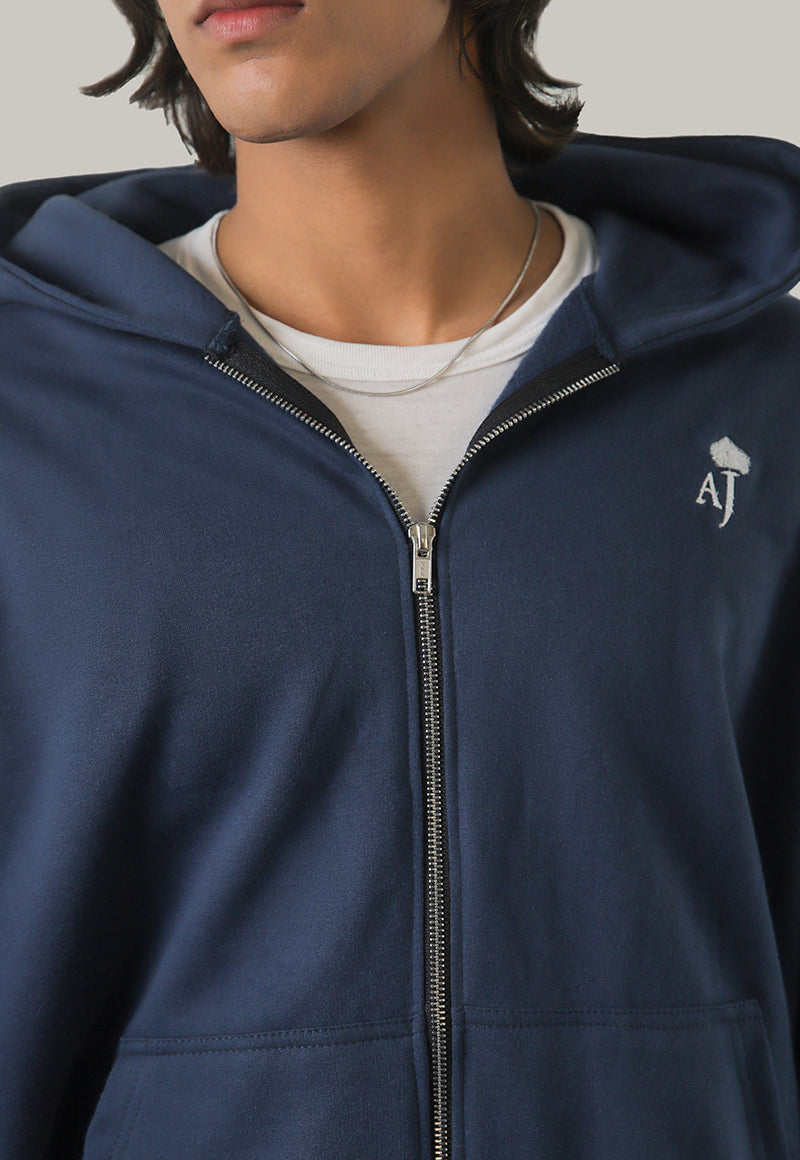 Asim Jofa  Western Essentials Ajwet-04 Unisex Double Zipper Hoodie 1 Pc