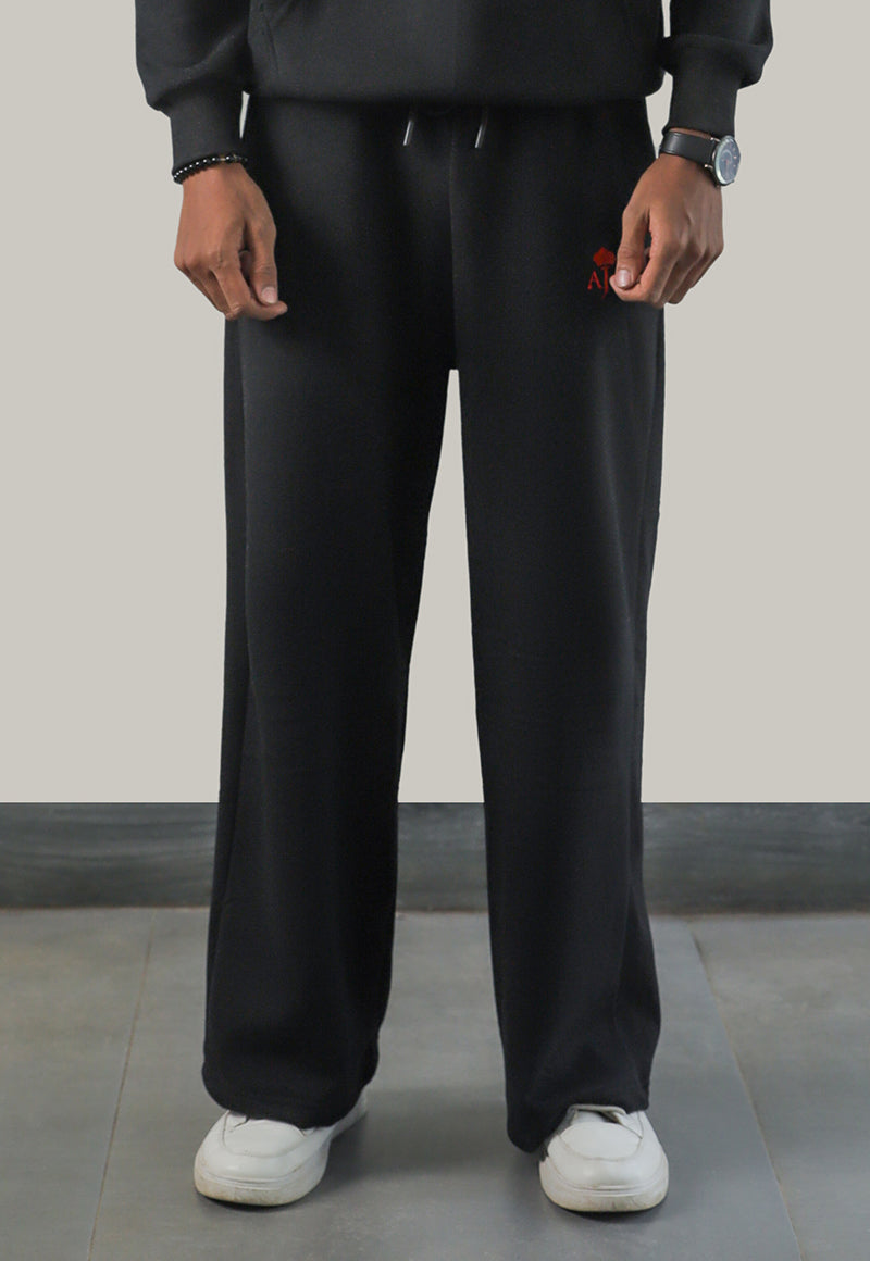 Asim Jofa  Western Essentials Ajweb-01 Unisex Black Sweatpants 1 Pc