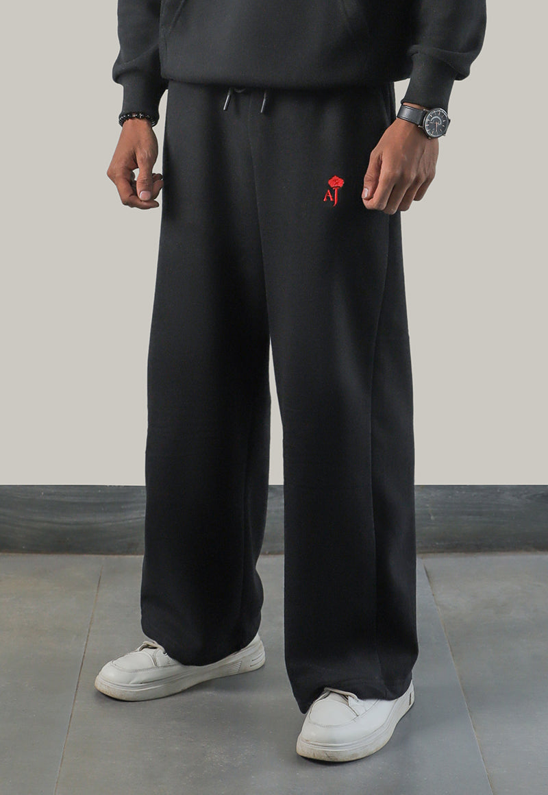 Asim Jofa  Western Essentials Ajweb-01 Unisex Black Sweatpants 1 Pc