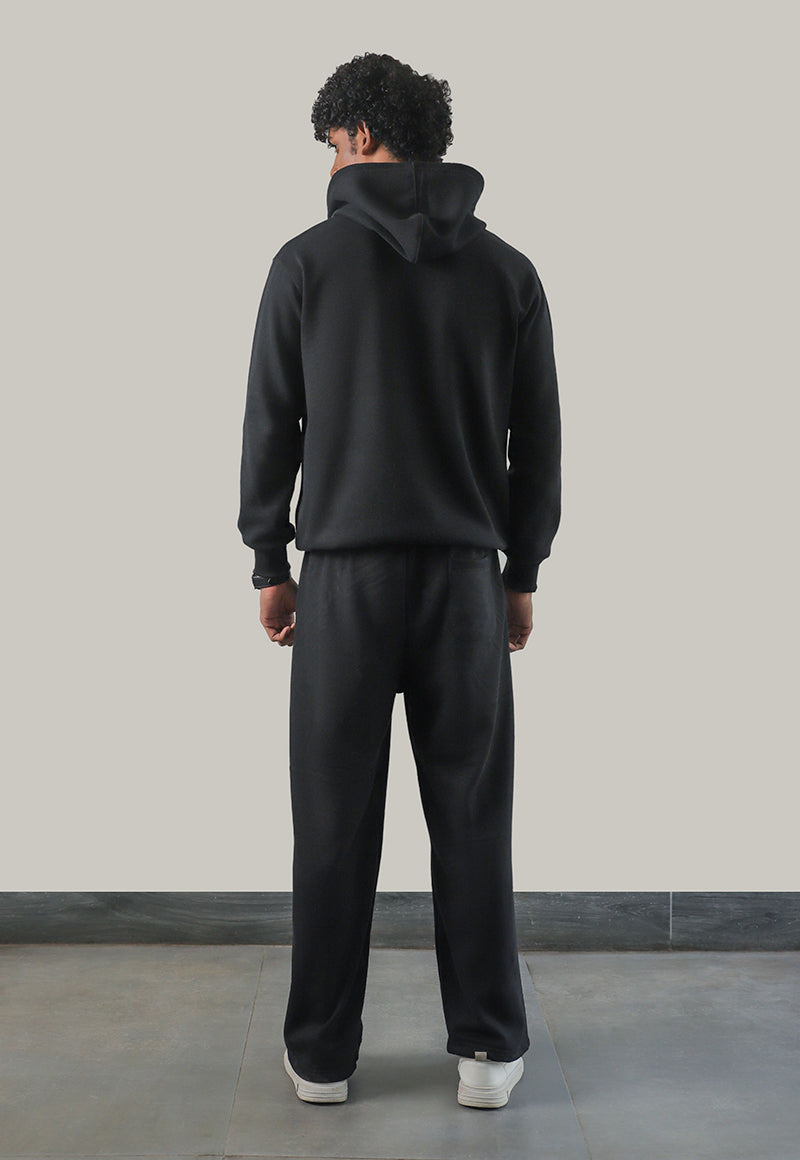 Asim Jofa  Western Essentials Ajwet-01 Unisex Black Hoodie 1 Pc
