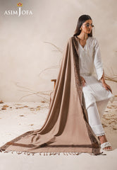 Asim Jofa Shawl Ajhs-20 Jacquard Border Shawl 1 Pc