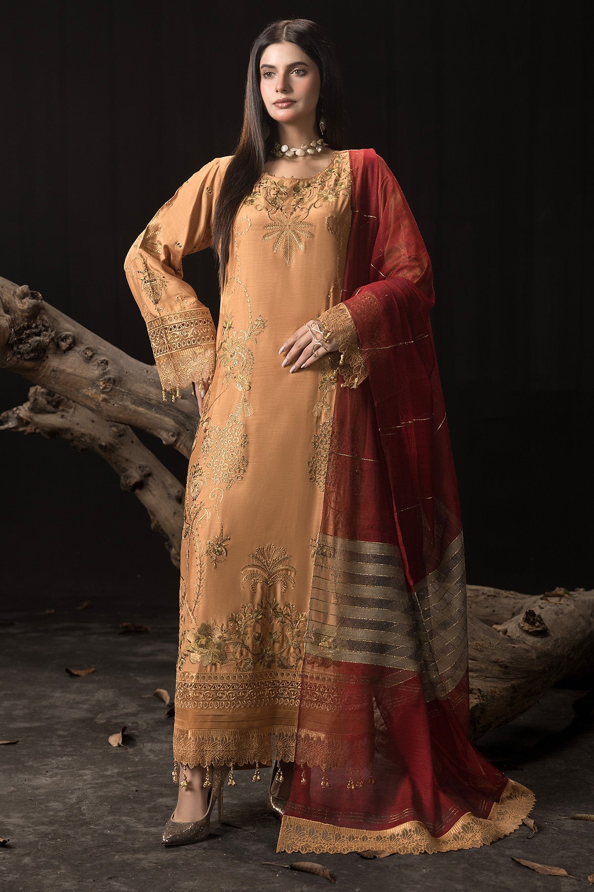 Gulzar e Dil By Imrozia Stitched 3 Piece Winter Collection'2025-I.P-101 Firdous
