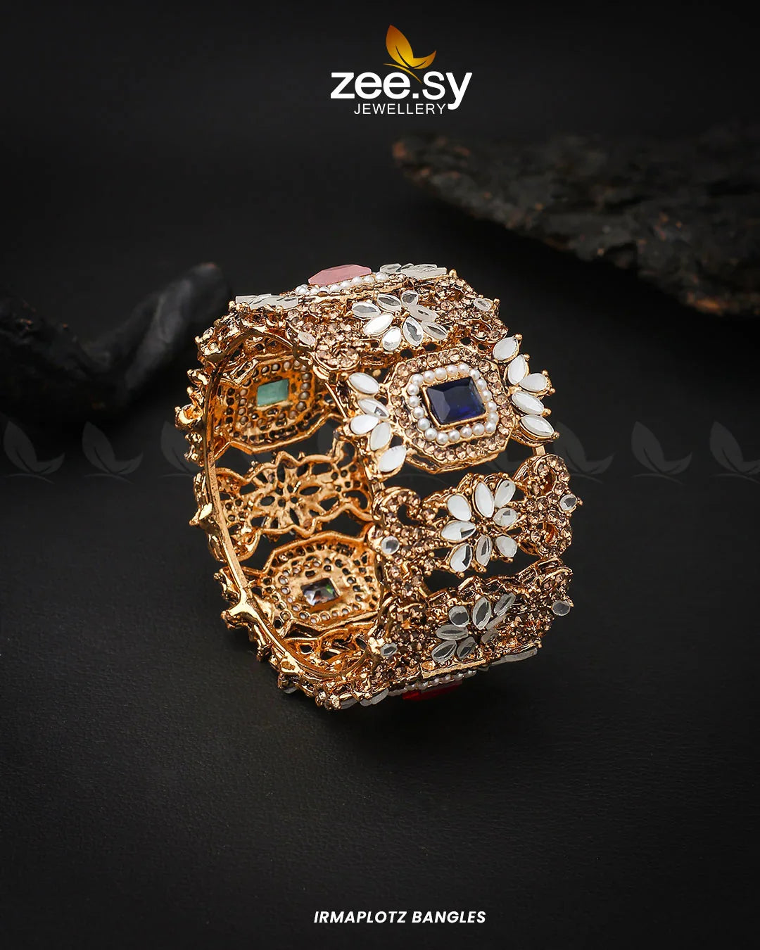 Irmaplotz Bangles Golden Multi - Zeesy Jewellery