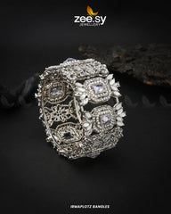 Irmaplotz Bangles Silver White - Zeesy Jewellery