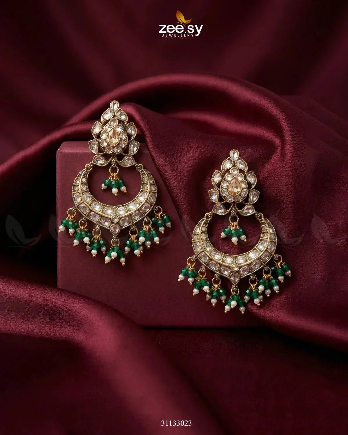 Imperial Chand Crystal Earrings