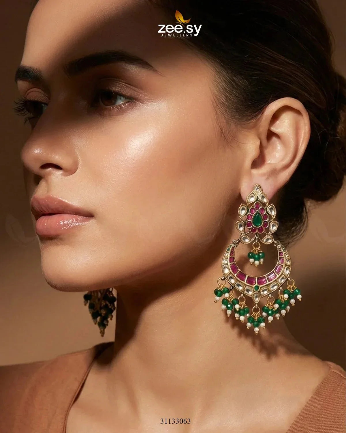 Imperial Chand Crystal Earrings