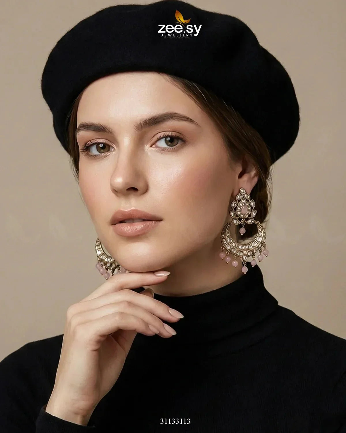 Imperial Chand Crystal Earrings