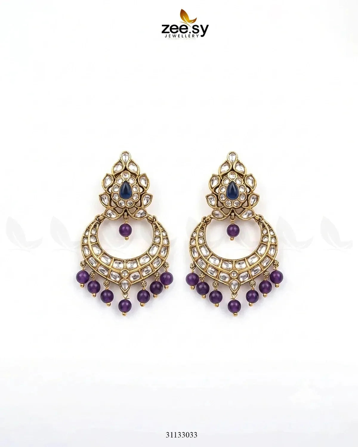 Imperial Chand Crystal Earrings
