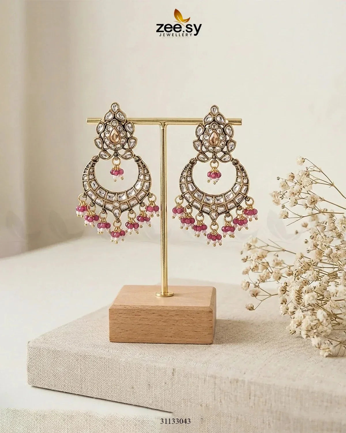 Imperial Chand Crystal Earrings