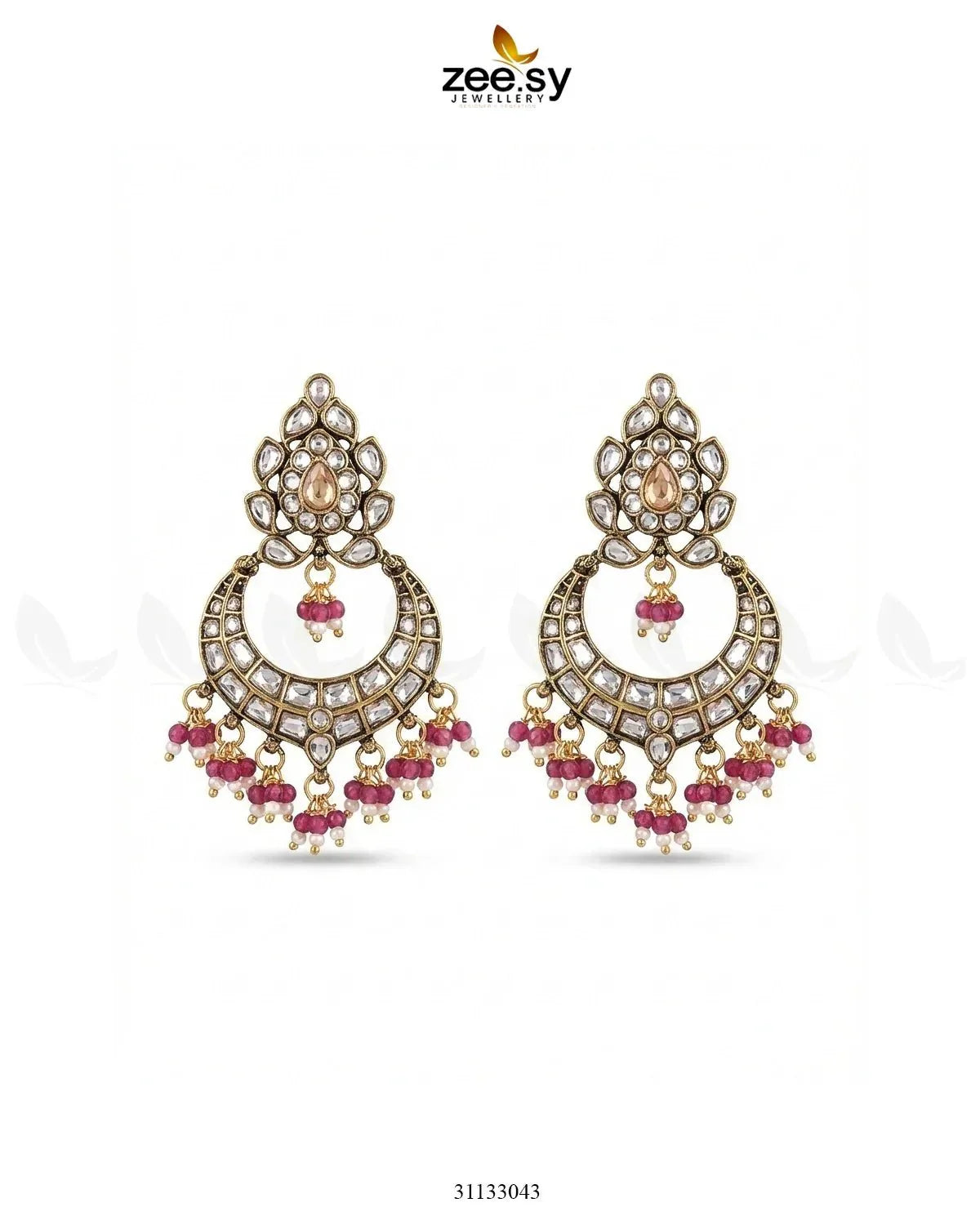 Imperial Chand Crystal Earrings