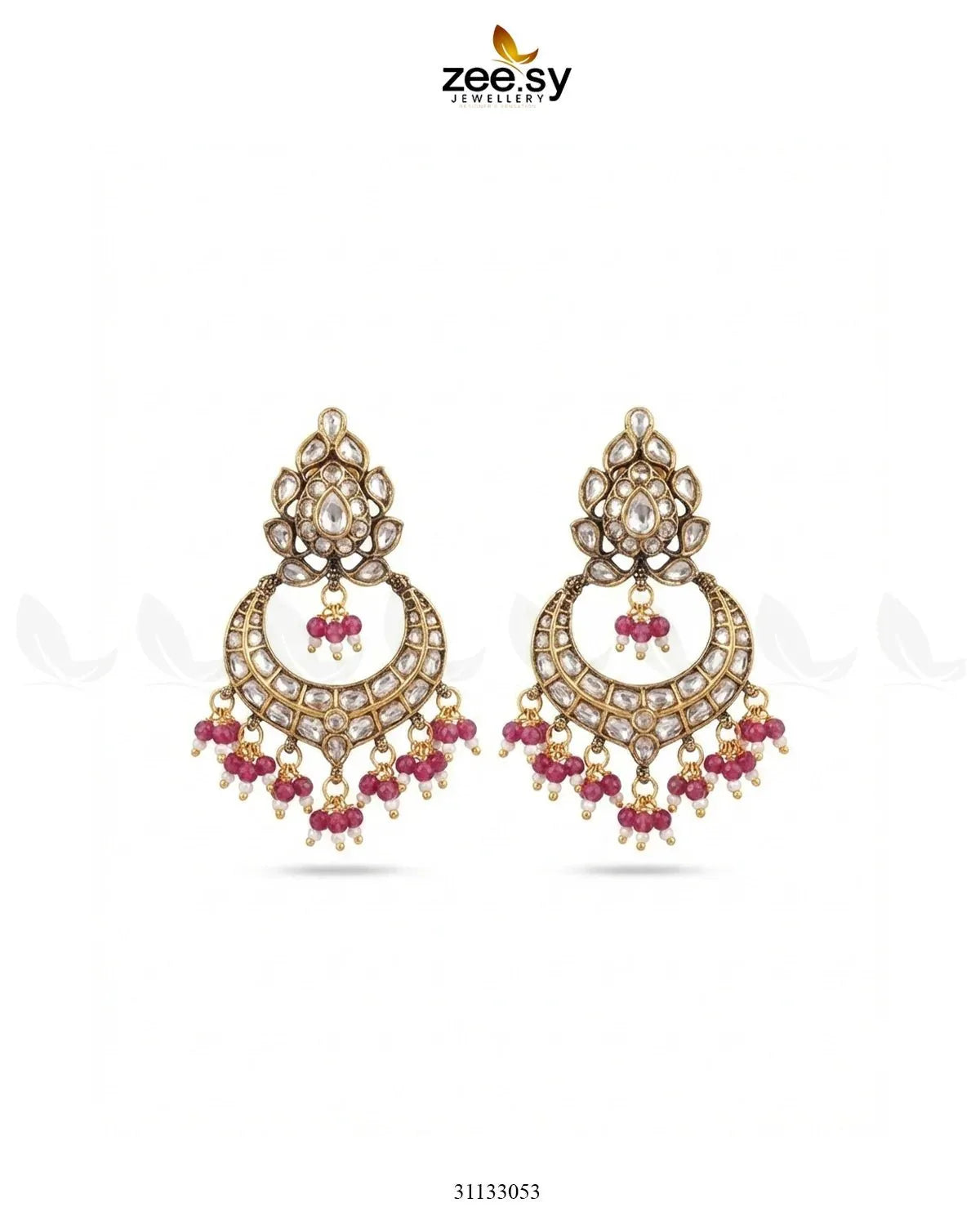 Imperial Chand Crystal Earrings