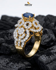 Zeesy-Imperial Orchid Statement Ring