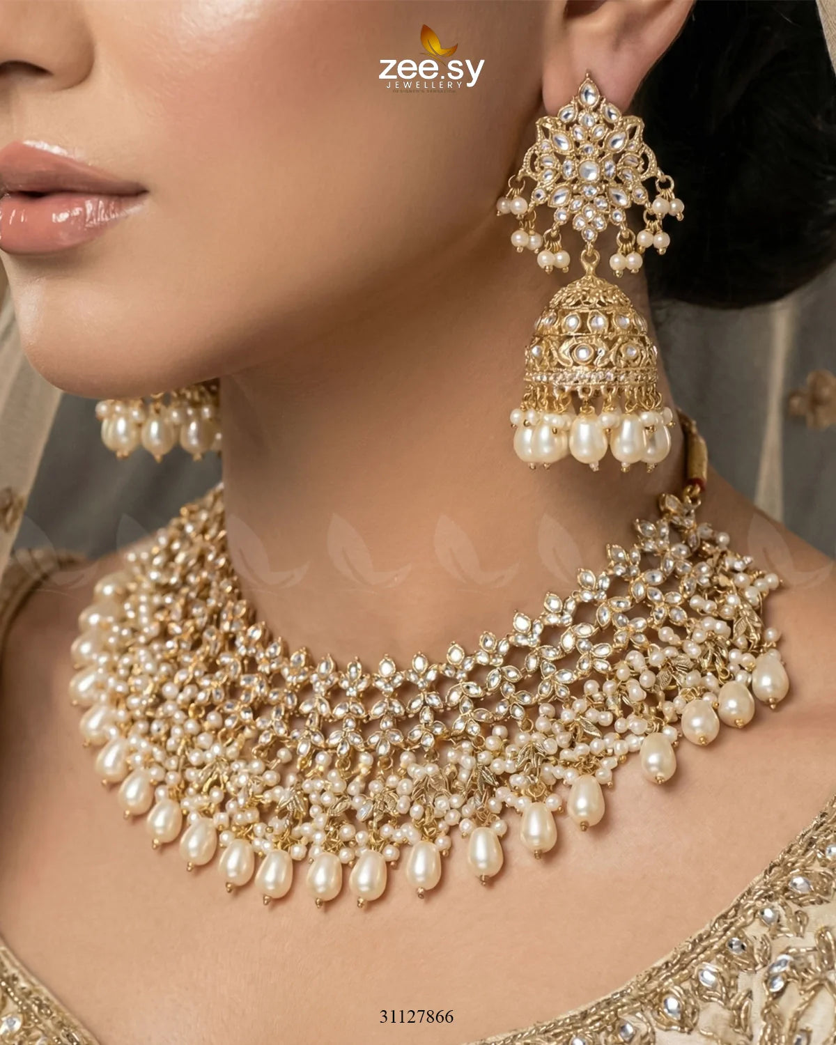 Imperial Malachite Gems Bridal Set - Zeesy Jewellery