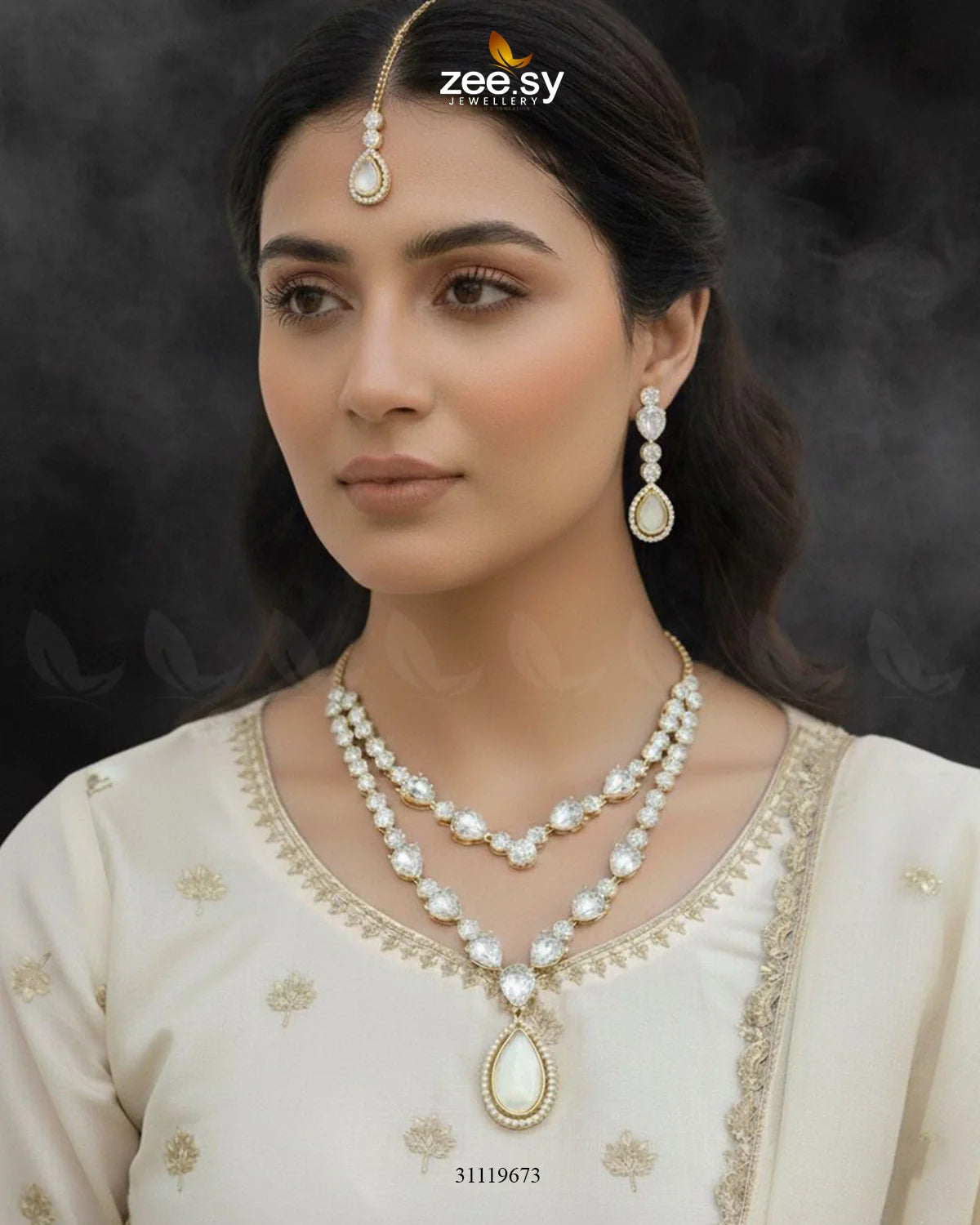 Interlock Traditional Necklace Set - Zeesy Jewellery