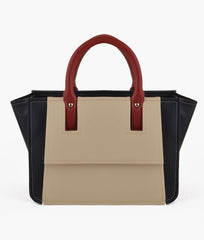 RTW Creation - Ivory front pocket handbag