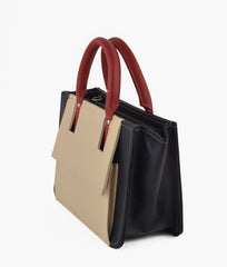 RTW Creation - Ivory front pocket handbag