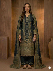 Abeera Exclusive Stitched 3 Piece Summer Jacquard Suit-J-12