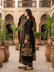 Abeera Exclusive Stitched 3 Piece Summer Jacquard Suit-J-07