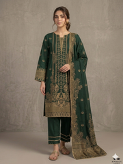 Abeera Exclusive Stitched 3 Piece Summer Jacquard Suit-J-08
